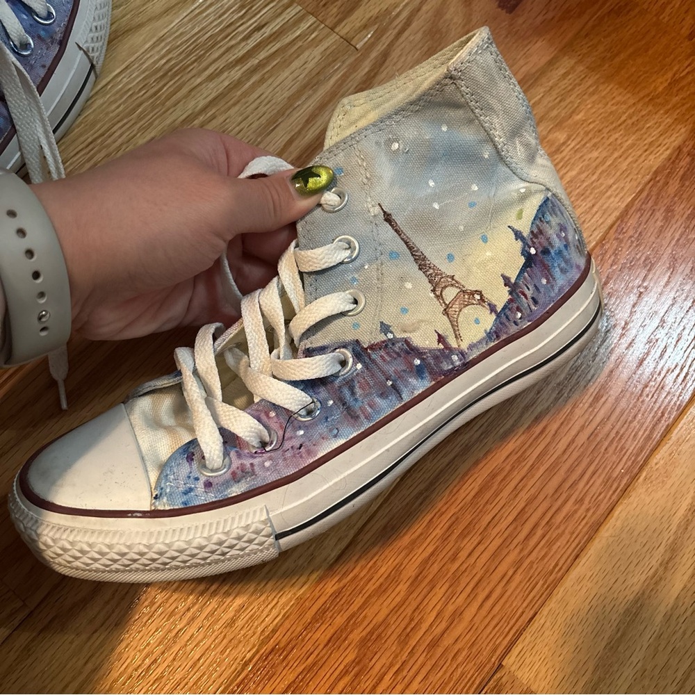 Hand painted converse sneakers